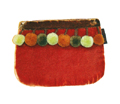 Orange Pom-Pom Purse